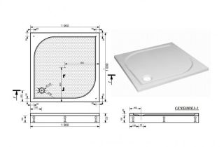 Экран для поддона Эстет Гамма ФР-00000883 100x100см